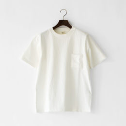 Lユニセックス DOTSUME POCKET T-SHIRT OFF WHITE・画像