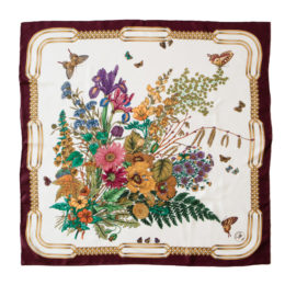 IVORY BOUQUETMANTERO シルクツイルスカ-フ （90×90)・画像