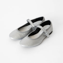 40.0TRAVEL SHOES ストラップバレエシュ-ズ レイン TR019 SILVER・画像