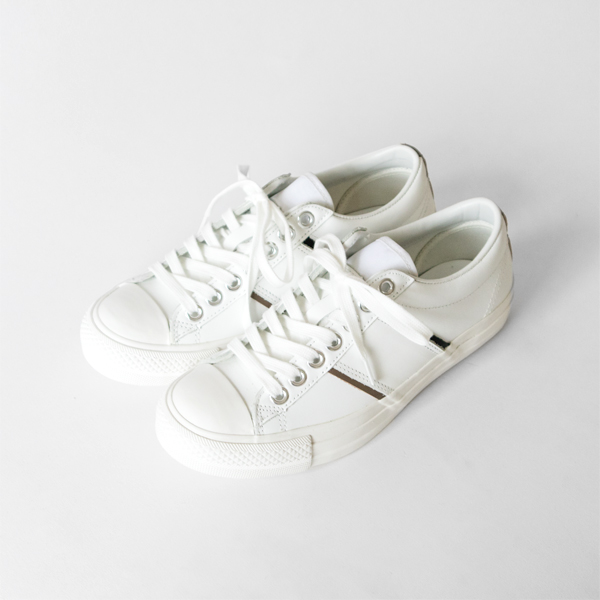 37.0chausser レザ-スニ-カ- Y103 WHITE・画像