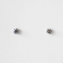 4mmキャッチレスピアス スワロフスキ-クリスタル・画像