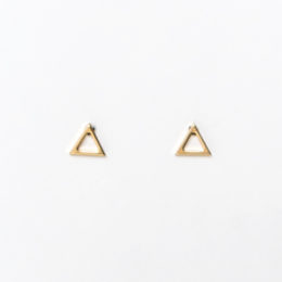 GOLDキャッチレスピアス トライアングル・画像