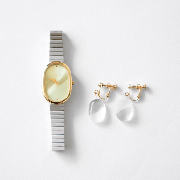 イヤリング数量限定 腕時計 BREDA×HARIO Lampwork Factory JANE・画像