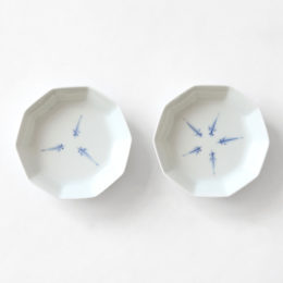 ［十角］メダカ 2枚セット【受発注】宝珠窯・画像