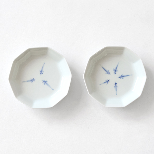 ［十角］メダカ 2枚セット【受発注】宝珠窯・画像