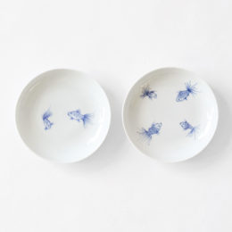 ［丸］金魚 2枚セット【受発注】宝珠窯・画像