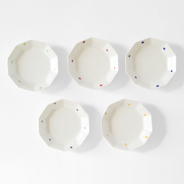 [十角]五色水玉パ-ル 5色セット【受発注】宝珠窯・画像