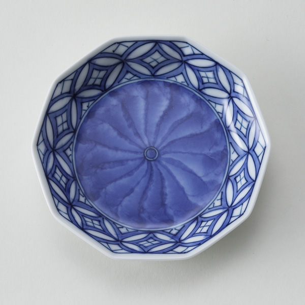 ［十角］渕七宝ねじり濃絵【受発注】啓祥窯・画像