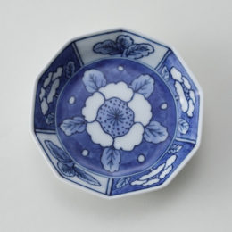 ［十角］花柄見込割絵【受発注】啓祥窯・画像
