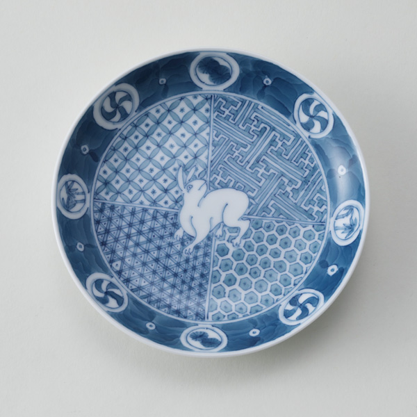 ［丸］うさぎ地紋【受発注】光雲窯・画像