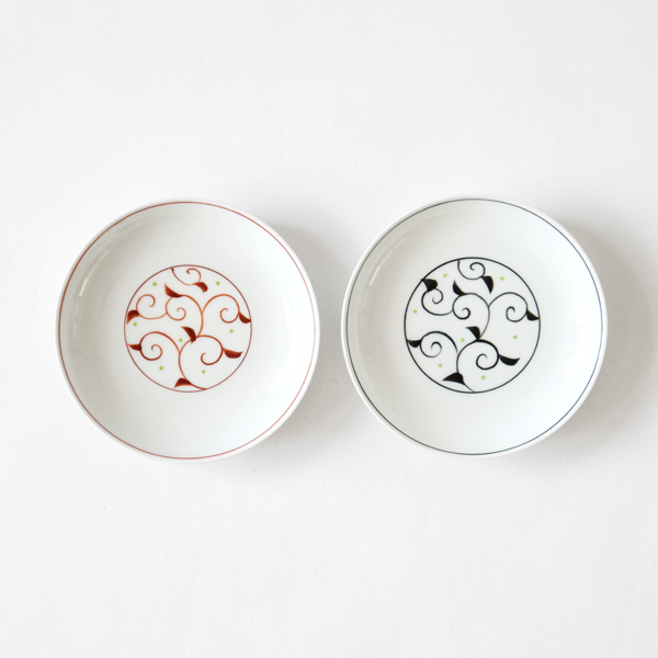 ［丸］太つる草 2枚セット【受発注】平戸嘉祥窯・画像