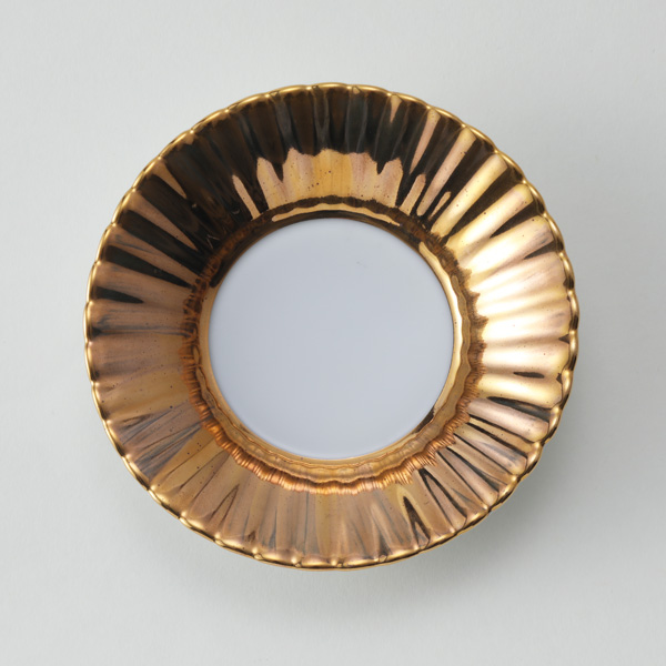 ［菊割］金塗り【受発注】智山窯・画像