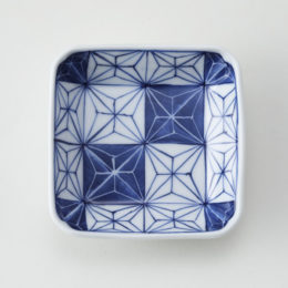 ［角］墨はじき 麻の葉【受発注】嘉泉窯・画像