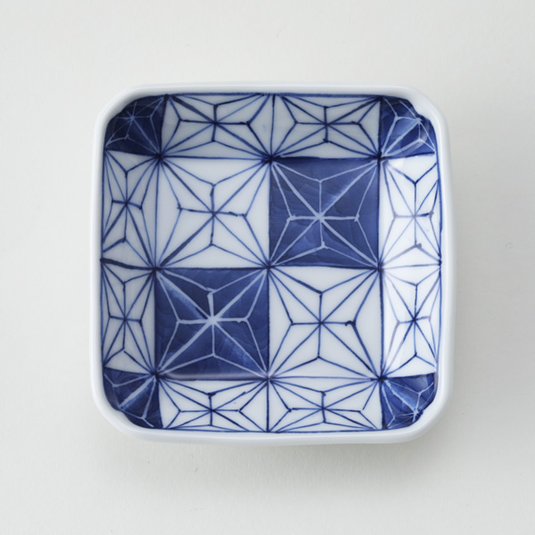 ［角］墨はじき 麻の葉【受発注】嘉泉窯・画像