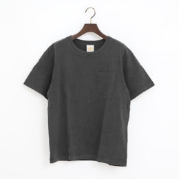 BLACKPIGMENT DYED ポケット付ショ-トスリ-ブTシャツ・画像