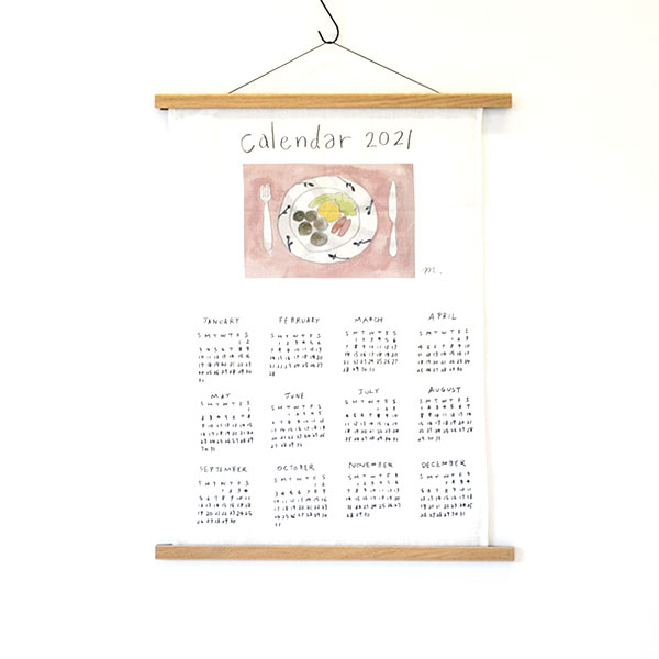 lunchリネンカレンダ-クロス 2021年・画像