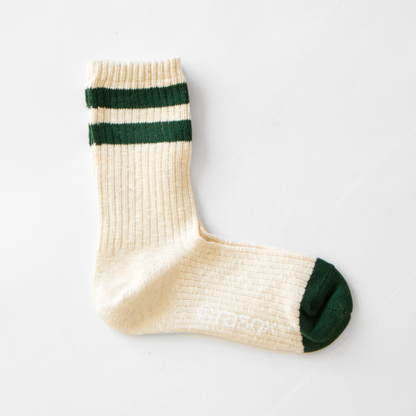 グリ-ンコットンライン・クル- レディ-スソックス・画像