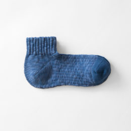 デルフトブル-ビッグスラブ・アンクル メンズソックス・画像