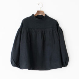 BLACK切り替えギャザ-プルオ-バ-・画像