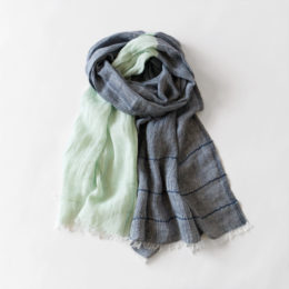 blue mintリネンスカ-フ・画像