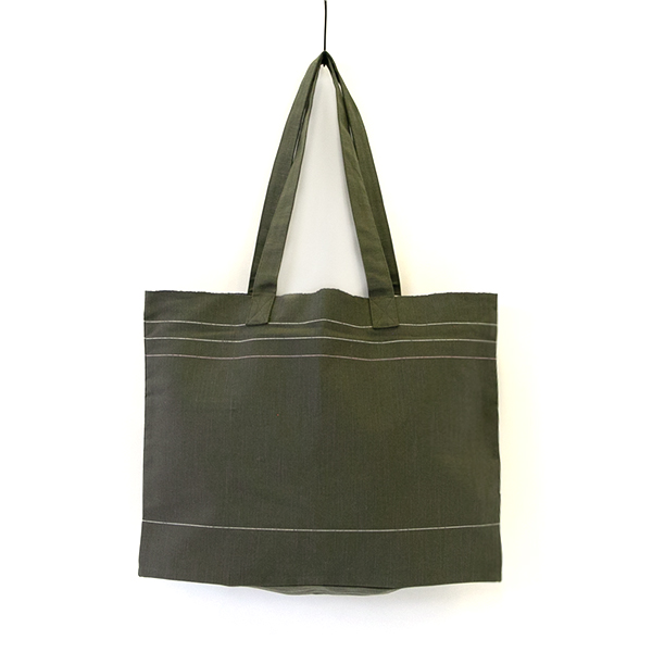 よもぎ会津木綿 ト-トバッグ・画像