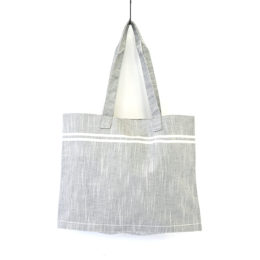 ぎんねず会津木綿 ト-トバッグ・画像