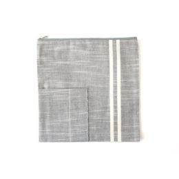 ぎんねず会津木綿 ポ-チ・画像