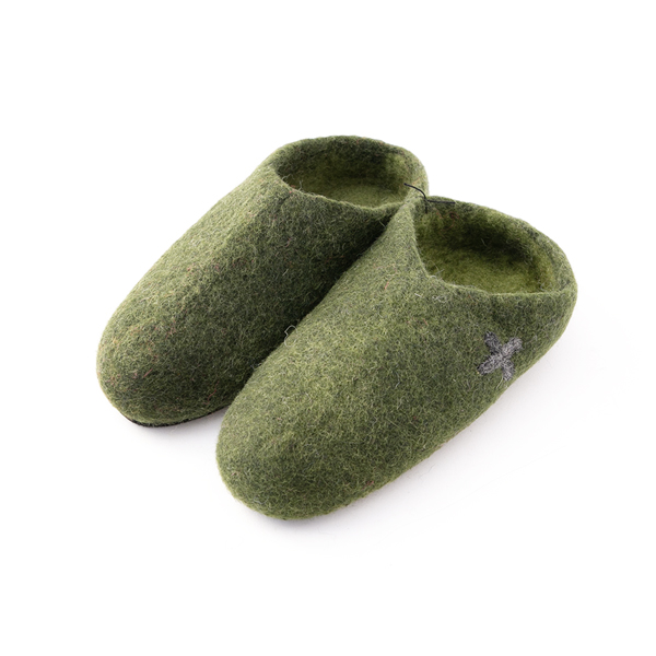 GREENレディ-スフェルトスリッパ・画像