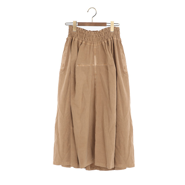 WOODYBEIGEバンブ-コットン ギャザ-スカ-ト・画像