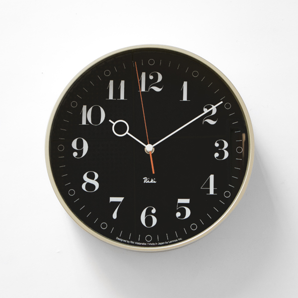 ブラック掛け時計 RIKI RING CLOCK・画像