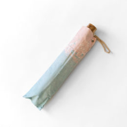 波（配色）50cm 8本骨 晴雨兼用 折畳み傘 墨流しマ-ブル・画像