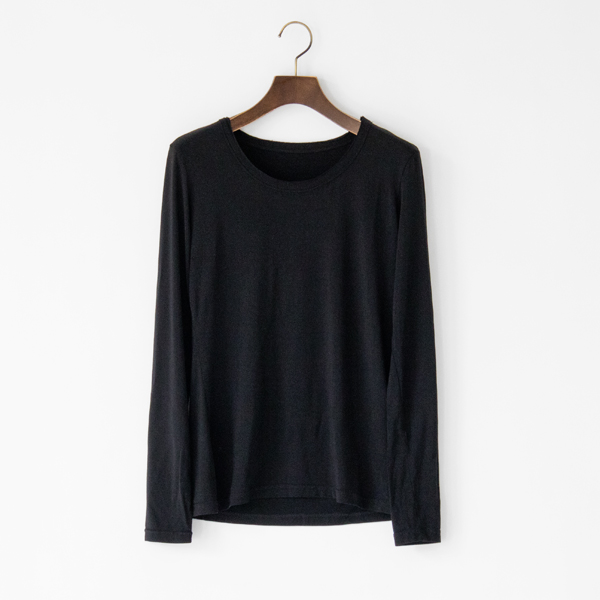 BLACKモダ-ルClearベア天竺長袖Tシャツ・画像