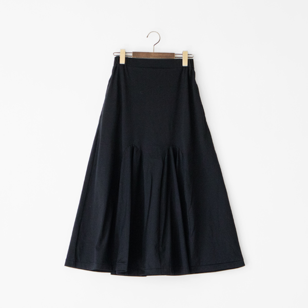 BLACKサイロウルティマ天竺 切替フレアスカ-ト・画像