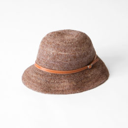 【受発注】柿渋ラフィアかぎ編み セ-ラハット・画像