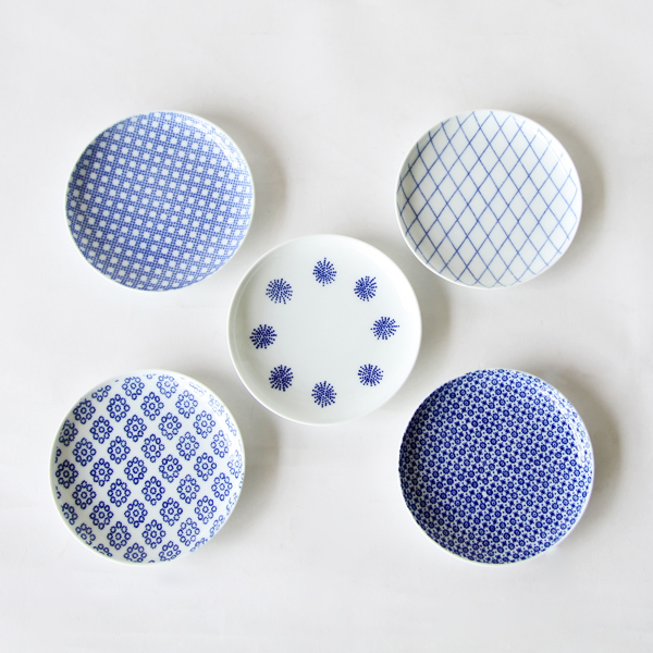 印判小皿 5枚セット・画像