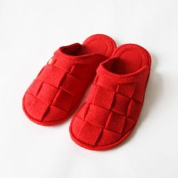 Lフェルトスリッパ Amore レッド・画像