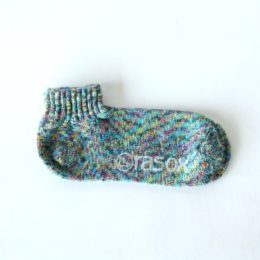 ミディアムグレ-スプラッシュ・ロウ メンズソックス・画像