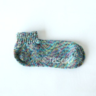 オレンジミックススプラッシュ・ロウ メンズソックス・画像