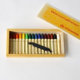 24色木箱蜜ろうスティッククレヨン・画像