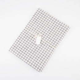 グレ-ホワイトストライプ リネンテ-ブルクロス S・画像