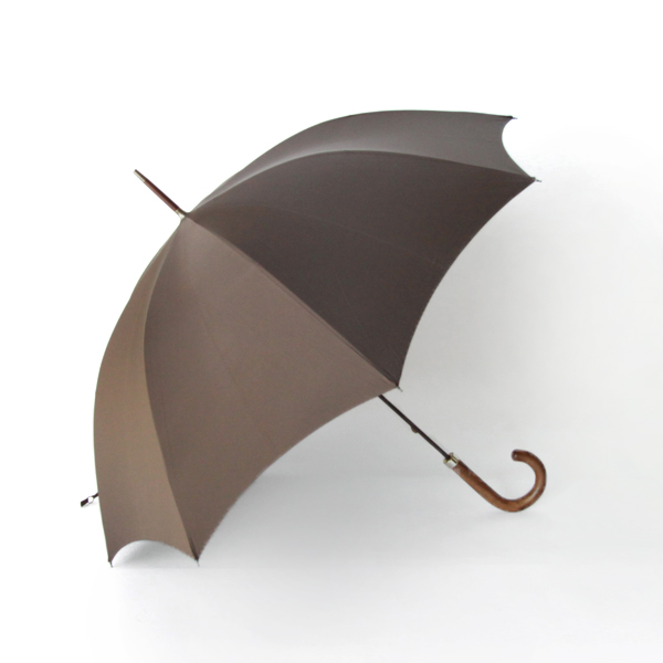 メンズ長傘 木目/Brown・画像