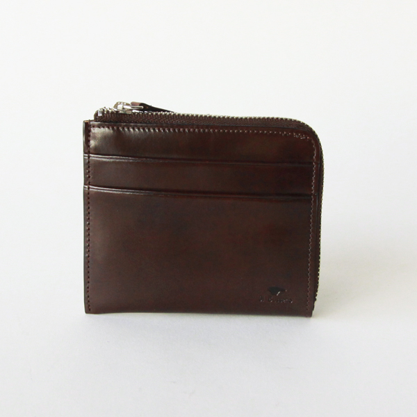 ダ-クブラウンL字型ジップ財布・画像