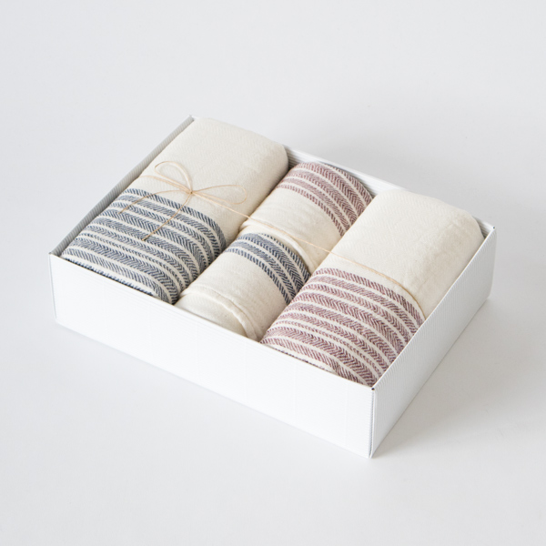 ネイビ-・エンジフラックスライン フェイス・バスタオルBセット・画像