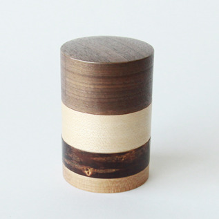 輪筒 茶筒 くるみ・画像