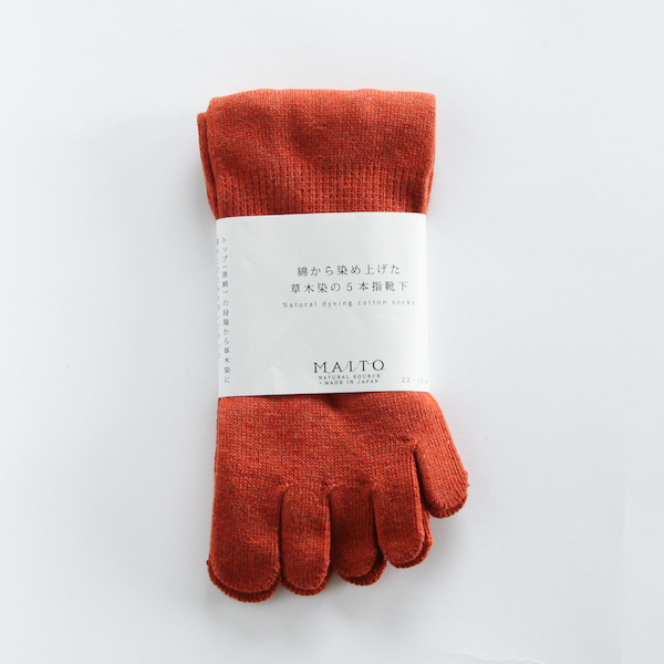 柘榴 桑 藍5本指 レディ-スソックス・画像