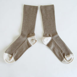 屋久杉 栗 屋久杉畦柄 メンズソックス・画像