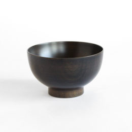 紺色拭き漆椀・画像