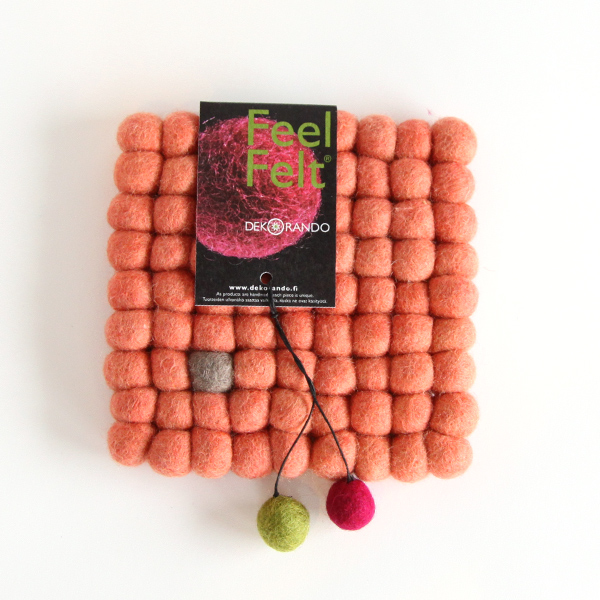 グリ-ン+スポットカラ-フェルトマット・画像