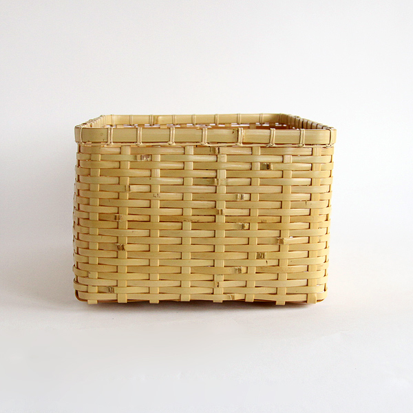 小ござ目収納籠 白竹・画像