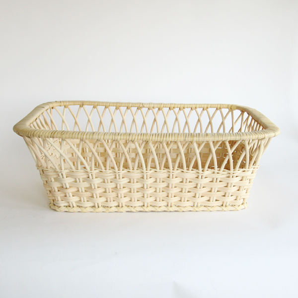 籐バスケット角型（矢来）・画像